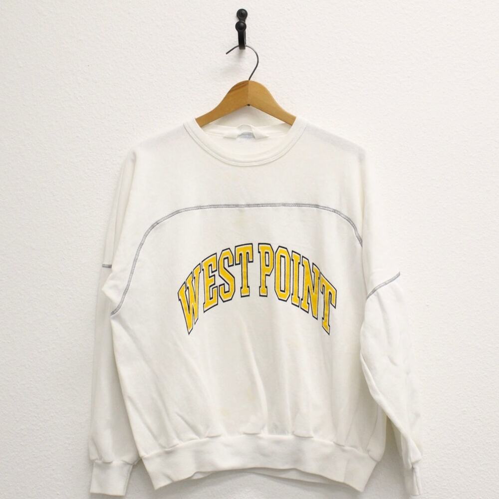 Vintage 90s West Point US Military Academy Sweatshirt Men’s Medium White